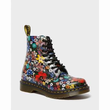 Dr Martens Női 1460 Pascal Floral Lace Up Bakancs Színes